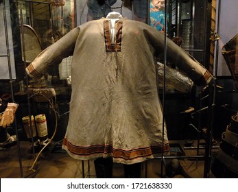 Anchorage, Alaska / USA - 18th October 2018: Traditional Alaskan First Nations' Clothes In Anchorage Museum