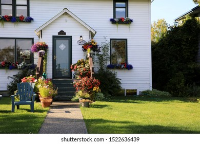 Anchorage, Alaska / USA - August 08, 2019: A Typical House In Anchorage , Anchorage, Alaska,  USA