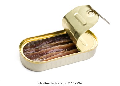 The Anchovies Fillets In Tin Can