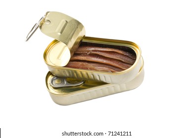 The Anchovies Fillets In Tin Can