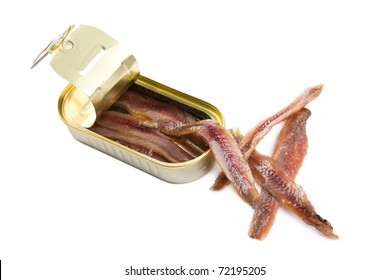 The Anchovies Fillets In Tin Can