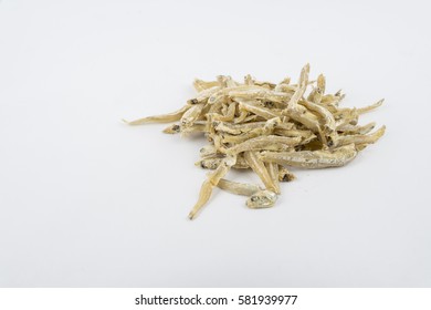 Anchovy (ikan bilis), isolated on isolated white background