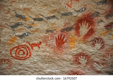 Ancient Aboriginal Art: Hand Prints, Animal Herds, Spiral