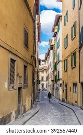 Ancient Alley In Florence, Tuscany, Italy