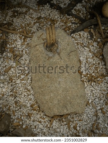 ancient anchor of a Nuragic ship found in the Mediterranean Sea