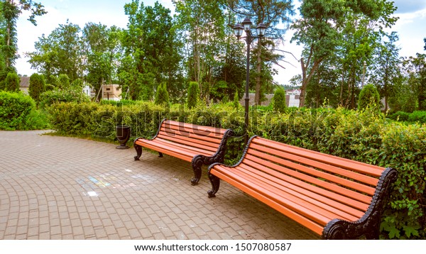 Ancient Antique Bench Park Stock Photo Edit Now 1507080587