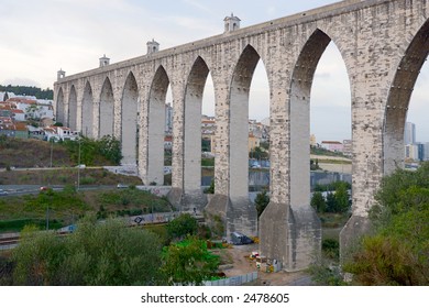 Ancient Aqueduct In Lisbon, Portugal