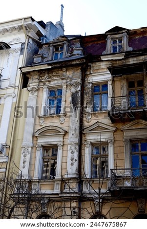 Ancient architecture of the historical part of Odessa, Ukraine