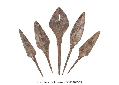 Ancient Arrowhead Isolated On White Background