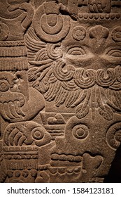 An Ancient Aztec Carving Of Tlaltecuhtli