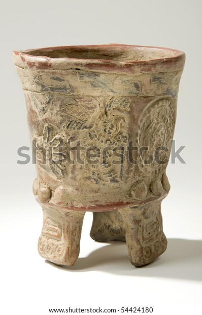 Ancient Aztec Decorated Vase Stock Photo Edit Now 54424180