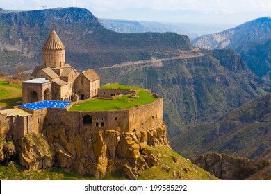 Ancient Beautiful Monastery In The Mountains Of Armenia