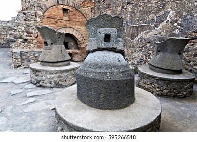 Ancient Bread Ovens In The City Of Pompeii. Italy