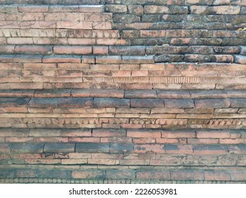 ancient brick walls. Ruins of fortress walls and towers of varying degrees of destruction.  Dhamekh stupa Sarnath Varanasi India. Buddhist temple made by King Ashoka. Panchayatan Temple,  Dharmachakra - Shutterstock ID 2226053981