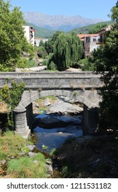 Ancient bridge over the Arenal river in Arenas de San Pedro (Ávila, Spain)