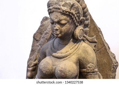 Ancient Buddhist Goddess Tara Side View Made From Sandstone Of Sixth Century Common Era