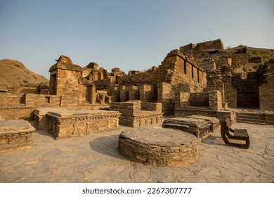 Ancient Buddhist monastery complex Takht-i-Bhai, archaeological site in Khyber-Pakhtunkhwa province of Pakistan