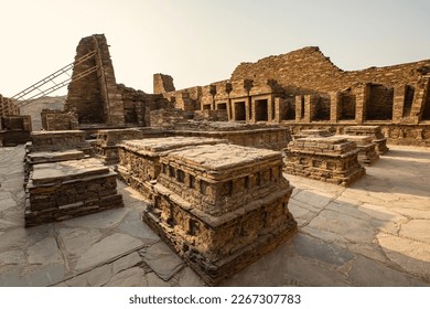 Ancient Buddhist monastery complex Takht-i-Bhai, archaeological site in Khyber-Pakhtunkhwa province of Pakistan