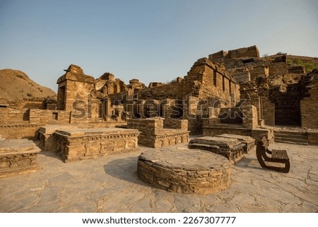 Ancient Buddhist monastery complex Takht-i-Bhai, archaeological site in Khyber-Pakhtunkhwa province of Pakistan