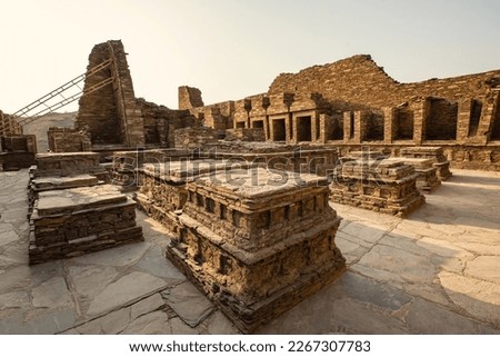 Ancient Buddhist monastery complex Takht-i-Bhai, archaeological site in Khyber-Pakhtunkhwa province of Pakistan