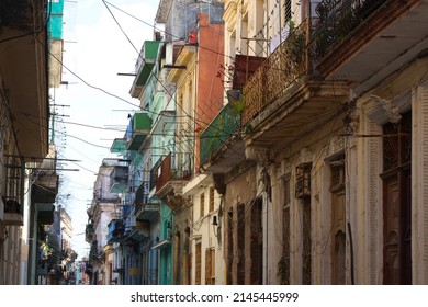 Ancient Buildings In Old Havana, Cuba