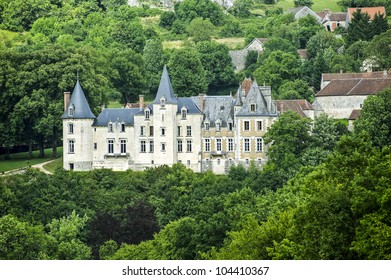 Ancient castle in Cote-d'Or (Burgundy, France) at summer