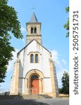 The ancient catholic church in Mont near Bourbon-Lancy, Saône-et-Loire department, Burgundy, France