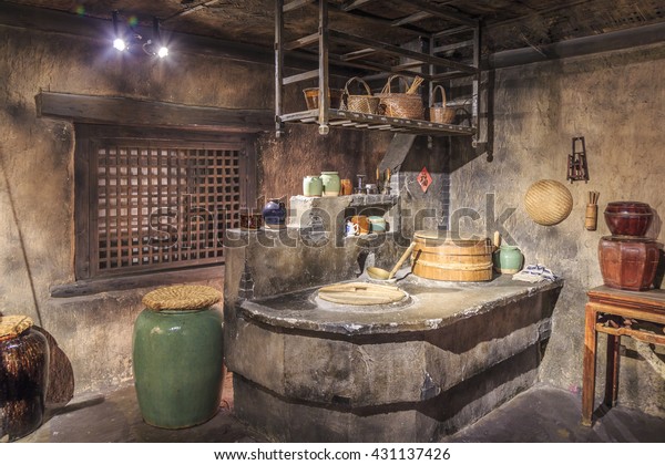 Ancient Chinese Kitchen Stock Photo (Edit Now) 431137426