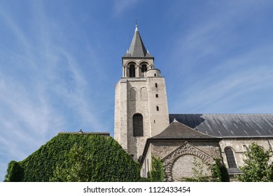 Ancient Church Saint Germain Des Près, Paris, Abbey In Paris, Bell Tower In France