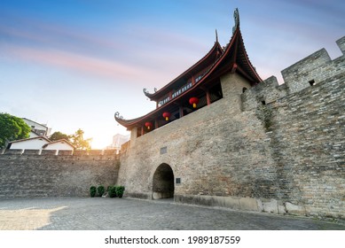 The Ancient City Gate In Liuzhou, Guangxi, China.