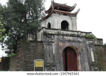 Ancient city gate in Vinh city of Nghe An province of Vietnam Imagine de stoc © 