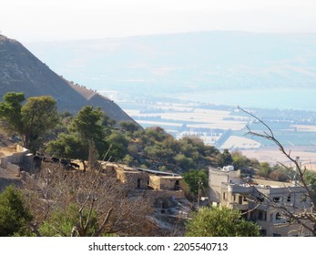 The Ancient City Of M QaisUm In Northern Jordan, The Golan Mountains, Palestine And Lake Tiberias