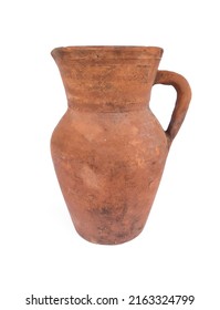 Ancient Clay Pot Jug Vase Of Brown Color 