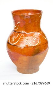 Ancient Clay Pot Jug Vase Of Brown Color