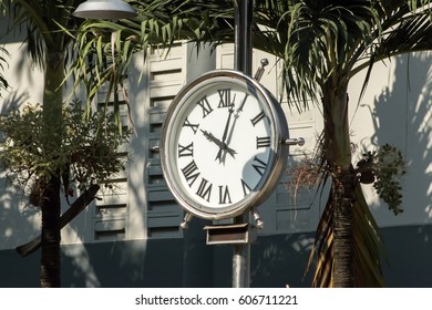 Ancient clock  on pole