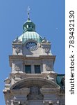 Ancient clock tower of Sinclair Centre in Vancouver, Canada