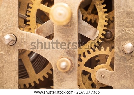 Ancient clockwork, old gears mechanism