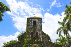 Ancient Colonial Church. Jamaica At Sunny Day