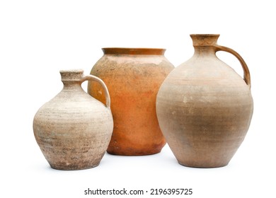Ancient decorative ceramic vase and amphora jug, rural rustic clay earthenware - Powered by Shutterstock