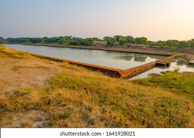 Ancient Dockyard At Lothal, Spanning An Area 37 Meters From East To West And Nearly 22 Meters From North To South, Indus Valley Civilisation, 2500BC