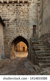 Ancient door of the medieval walls in the historical town of San Felices de los Gallegos. Salamanca. Spain. - Shutterstock ID 1414855088