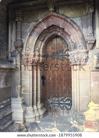 Ancient door at Roslyn chapel