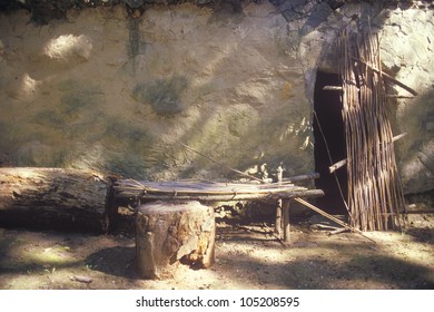 Ancient Dwelling, Tasalagi Village In The Cherokee Nation, OK