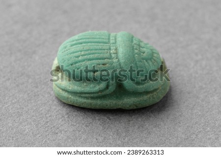 Ancient egyptian faience scarab amulet