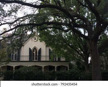 Ancient European Historic House In Lower Garden District Of New Orleans