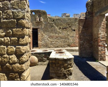 Ancient Fast Food Restaurant In The Roman City Of Herculaneum