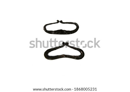 ancient flint for making fire on a white background