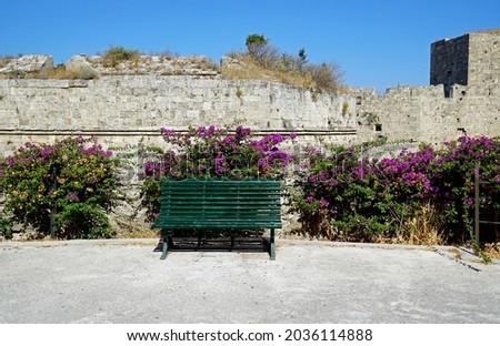 ancient fortress in rhodes oldtown in greece