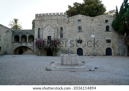 ancient fortress in rhodes oldtown in greece