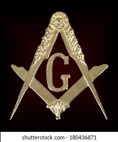 Ancient Freemasonry Golden Medal  Square & Compass